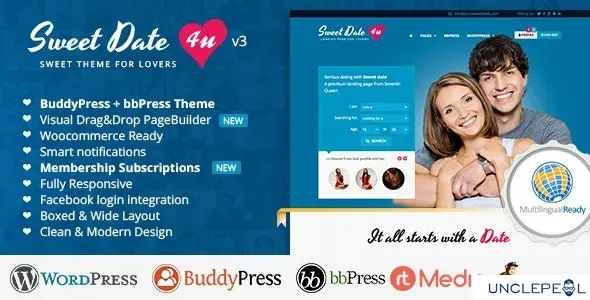 Sweet Date - 超越普通 WordPress 约会主题 3.7.3