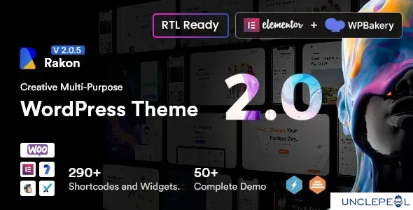 Rakon - 创意多用途 WordPress 主题 2.0.8