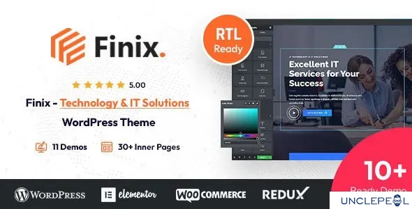 Finix - 技术与 IT 解决方案 WordPress 主题 1.7.0