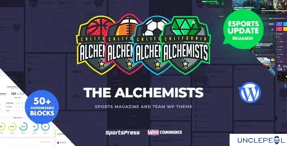 Alchemists - 体育、电子竞技与游戏俱乐部和新闻 WordPress 主题 4.5.3 开心版