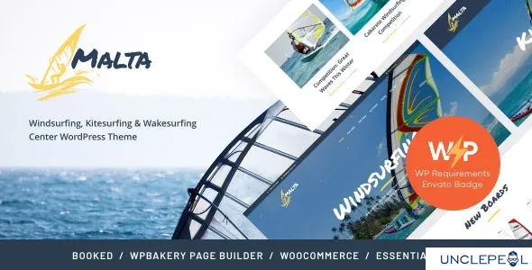 Malta - 风帆冲浪、滑水与唤醒冲浪中心 WordPress 主题 1.1.7