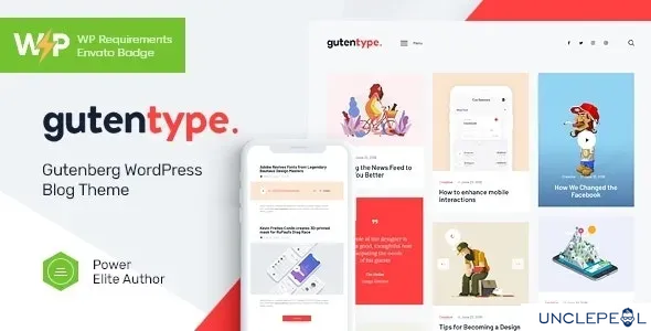 Gutentype | 100% Gutenberg WordPress 主题 现代博客 + Elementor 2.1.6 开心版