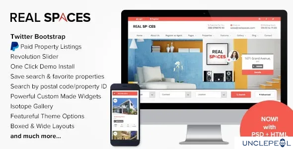 Real Spaces - 房产目录 WordPress 主题 3.0