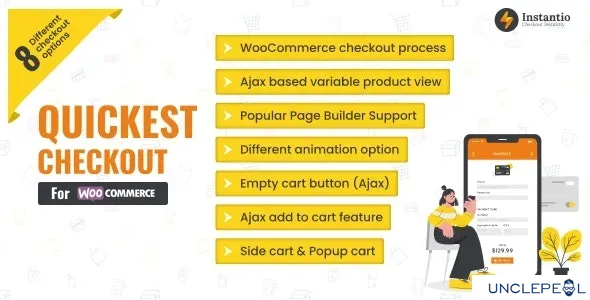 WooCommerce 一体化购物车与结账 | 侧边购物车，弹出购物车与一键结账 - Instantio 3.1.2