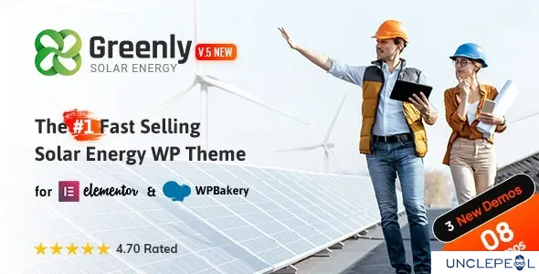 Greenly - 生态与太阳能 WordPress 主题 6.0