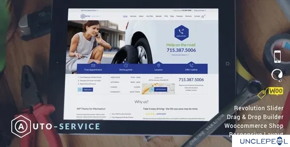 Auto Mechanic WordPress 主题 22.6 开心版