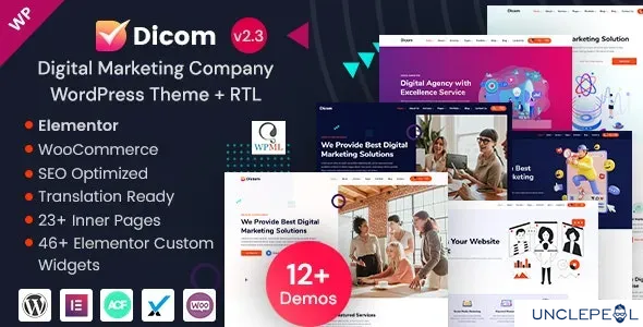 Dicom - IT 启动与 SEO 营销服务 WordPress 主题 2.3 开心版