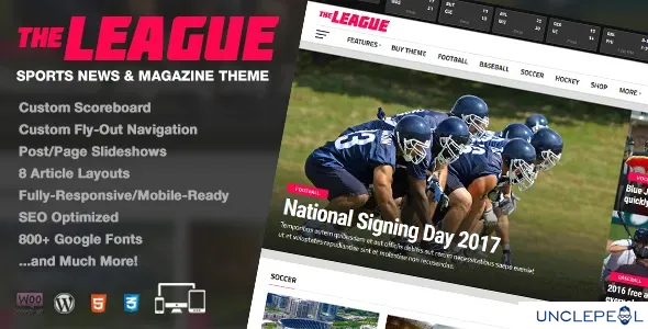 The League - 体育新闻与杂志 WordPress 主题 4.5.0