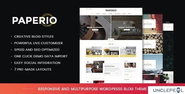 Paperio - 响应式多用途 WordPress 博客主题 2.1