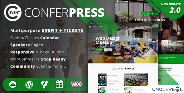 ConferPress - 多用途活动票务 WordPress 主题 2.8