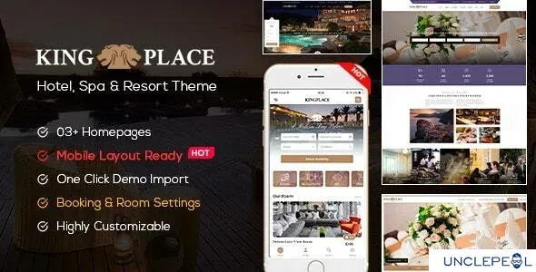 KingPlace - 酒店预订、温泉与度假村 WordPress 主题（移动布局准备好） 1.2.10 开心版
