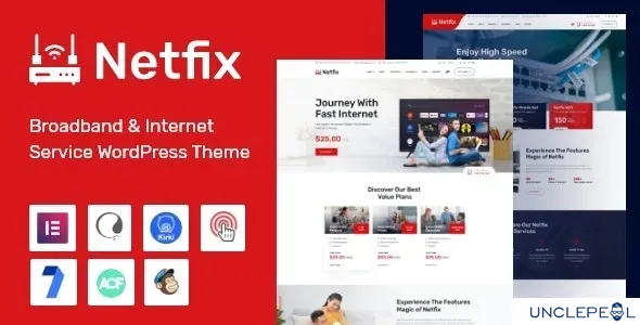 Netfix – 宽带与互联网服务 WordPress 主题 + RTL 1.1.1
