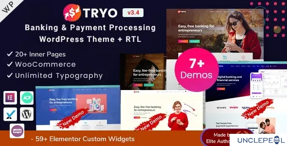 Tryo - 银行、汇款与货币兑换 WordPress 主题 3.4 开心版