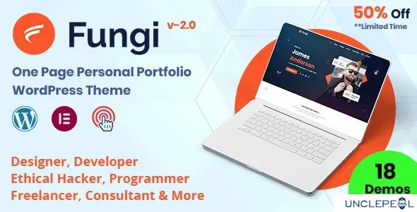 Fungi - 一页个人作品集 WordPress 主题 1.0.4