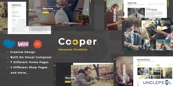 Cooper - 创意响应式个人作品集 WordPress 主题 5.3 开心版
