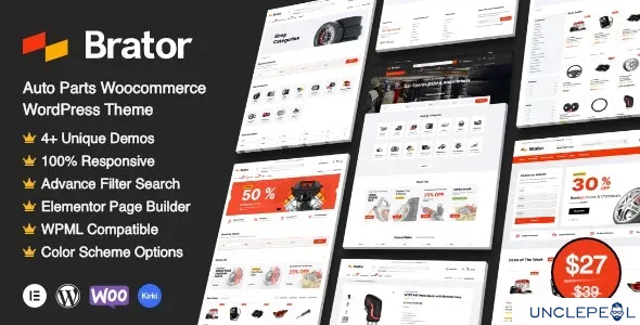 Brator - 汽车配件 WooCommerce WordPress 主题 2.3
