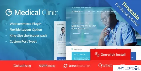 Medical Clinic - 医生与医院健康 WordPress 主题 1.3.0