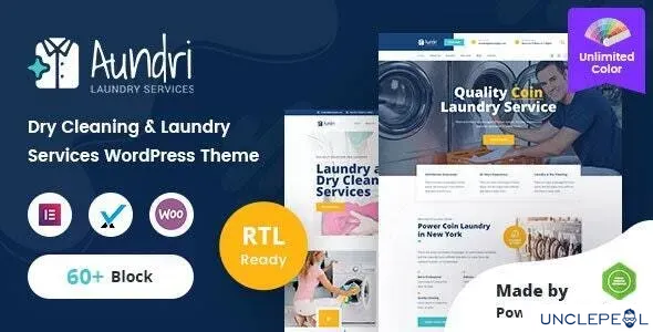 Aundri - 干洗服务 WordPress 主题 + RTL 3.0.0