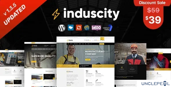 Induscity - 工厂与制造业 WordPress 主题 1.3.5