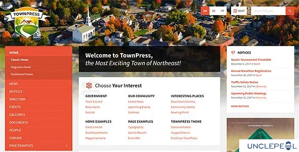 TownPress - 市政府与城镇政府 WordPress 主题 3.8.5