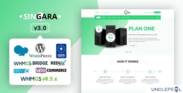 Singara - 多用途托管与 WHMCS WordPress 主题 3.0 开心版