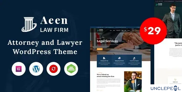 Aeen – 律师与律师 WordPress 主题 1.8.1 开心版