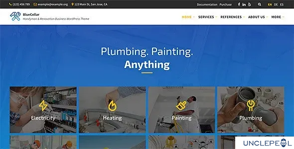 BlueCollar - 维修与装修商业 WordPress 主题 2.7.6