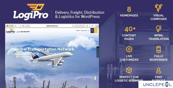 LogiPro - 配送、货运、分销与物流 WordPress 主题 4.2 开心版