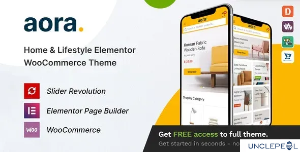 Aora - 家居与生活方式 Elementor WooCommerce 主题 1.2.16