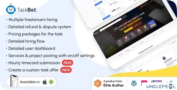 Taskbot - 自由职业者市场 WordPress 插件 6.0 开心版