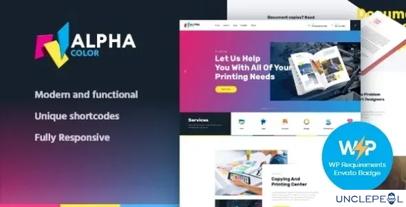 AlphaColor | 字体设计机构与3D打印服务 WordPress 主题 + Elementor 1.4.6 开心版