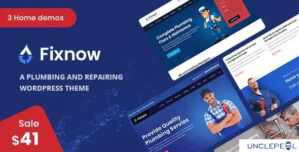 Fixnow - 完美的管道维修 WordPress 主题 2.3