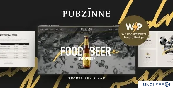 Pubzinne - 体育酒吧与酒馆 WordPress 主题 1.0.5
