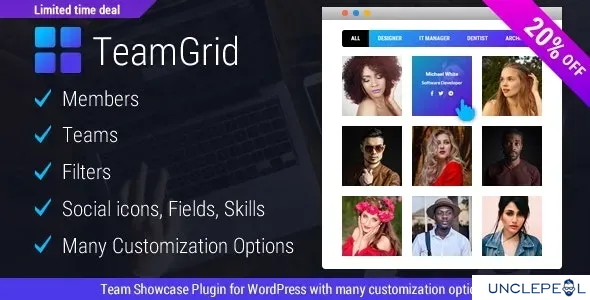 Team Grid - 团队成员展示 WordPress 插件 & 团队编辑器 1.3.1