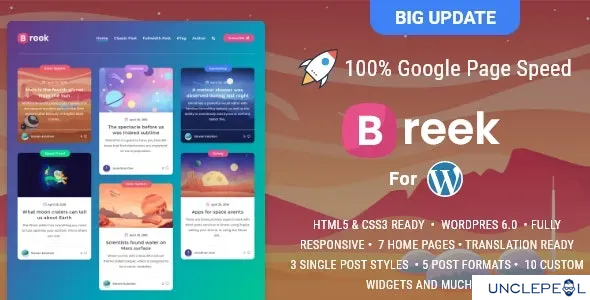 Breek - 极简轻量化砌砖 AMP 主题 WordPress 4.1.0 开心版