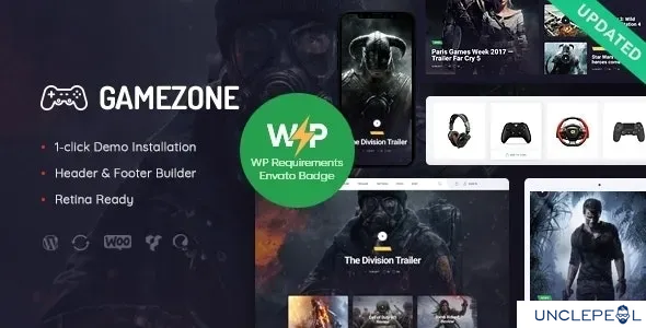 Gamezone | 视频游戏博客与电子竞技商店 WordPress 主题 1.1.6 开心版