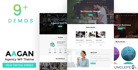 Aagan - 创业机构 WordPress 主题 3.0