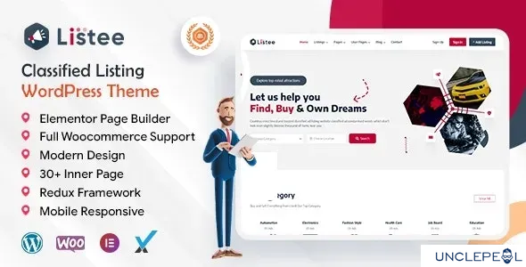 Listee - 分类广告与目录列表 WordPress 主题 1.0.2