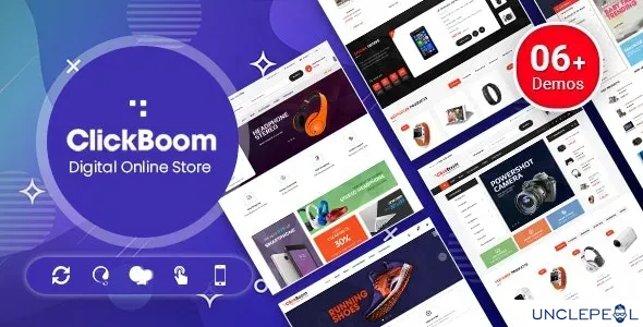 ClickBoom - 数字商店 WooCommerce WordPress 主题（6+首页设计） 1.6.18 开心版