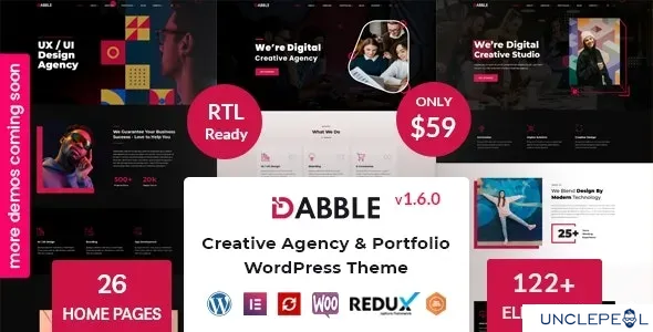 Dabble - 创意代理与作品集 WordPress 主题 1.6.0 开心版