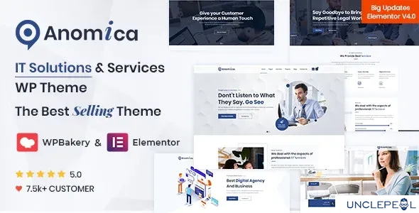 Anomica - IT 解决方案与服务 WordPress 主题 4.3