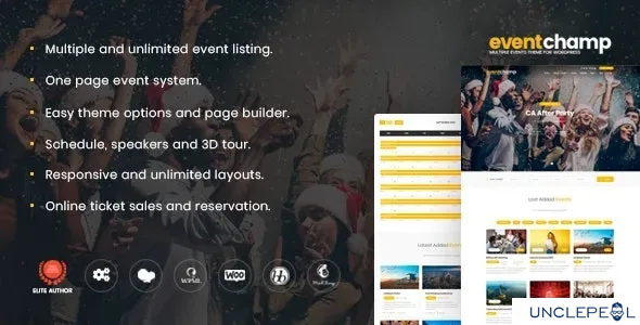 Eventchamp – 多重事件与会议 WordPress 主题 2.1.2 开心版