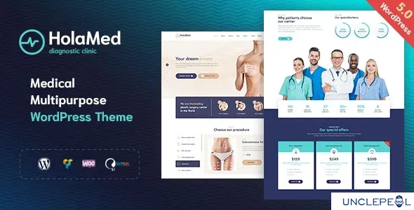 HolaMed - 医疗诊断与整形外科诊所 WordPress 主题 1.8.2