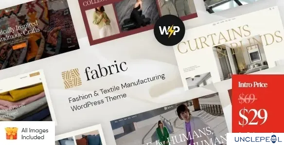 Fabric - 时尚与纺织制造 WordPress 主题 1.0 开心版