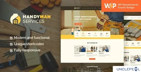 Handyman | 建筑与修理服务 WordPress 主题 1.4.7 开心版