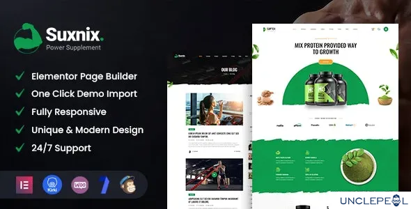 Suxnix - 健康补充品 WordPress 主题 1.1