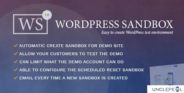 WordPress Sandbox - 创建测试环境的简单方法 1.0.3
