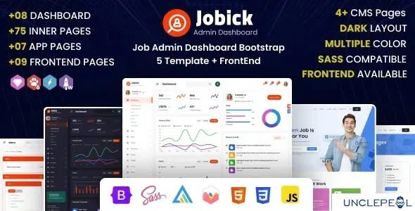 Jobick: 招聘管理仪表板 Bootstrap 5 模板 + 前端 3.0