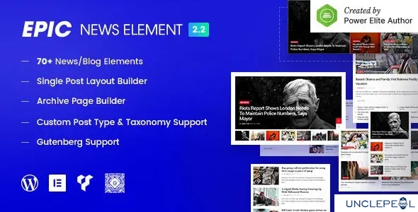 Epic News 元素 - 新闻杂志博客元素 & WPBakery 页面构建器与 Elementor 插件2.3.7 开心版