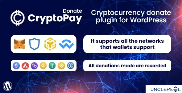 CryptoPay 捐赠 - 加密货币捐赠插件 for WordPress1.3.0
